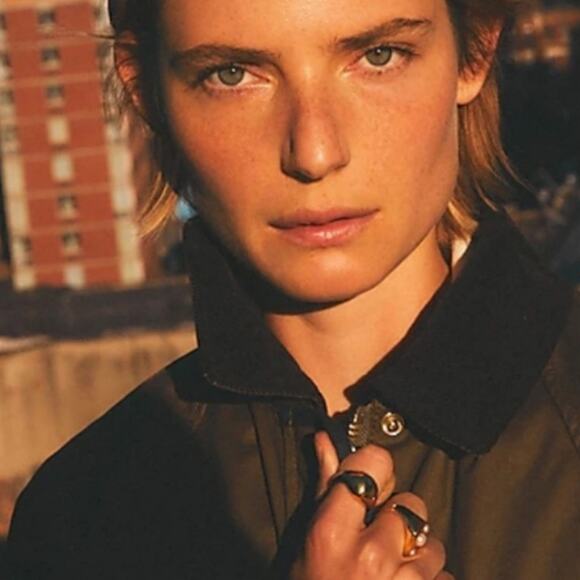 NEW J. Crew Chunky Sculptured Orb Dome Ring Silver Mirror Size 5 - Picture 3 of 8